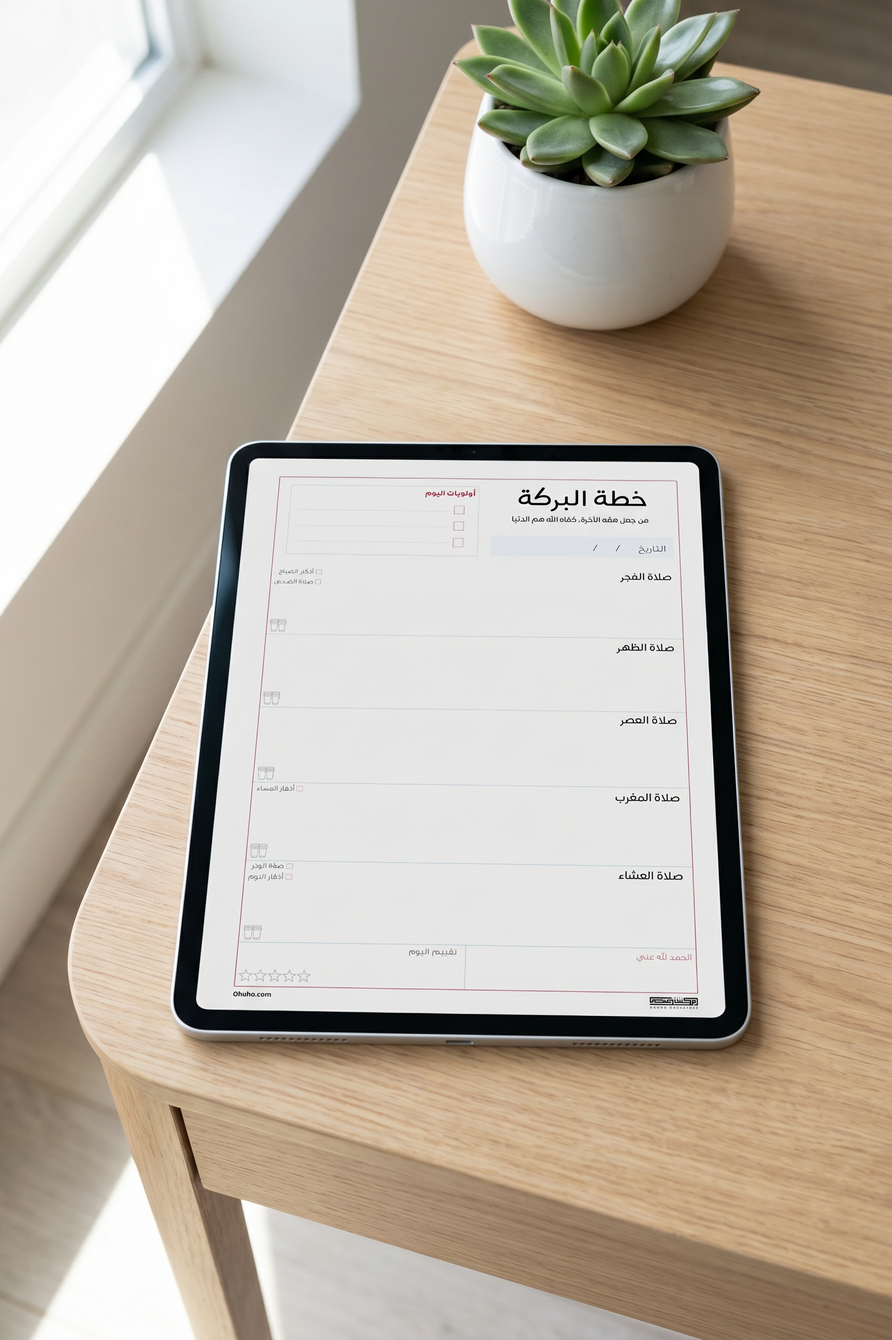 خطة البركة الرقمية: تنظيم يومك بالصلاة